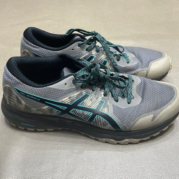 ASICS Gel scram 6 Size 10 gray, aqua. - Picture 3 of 7